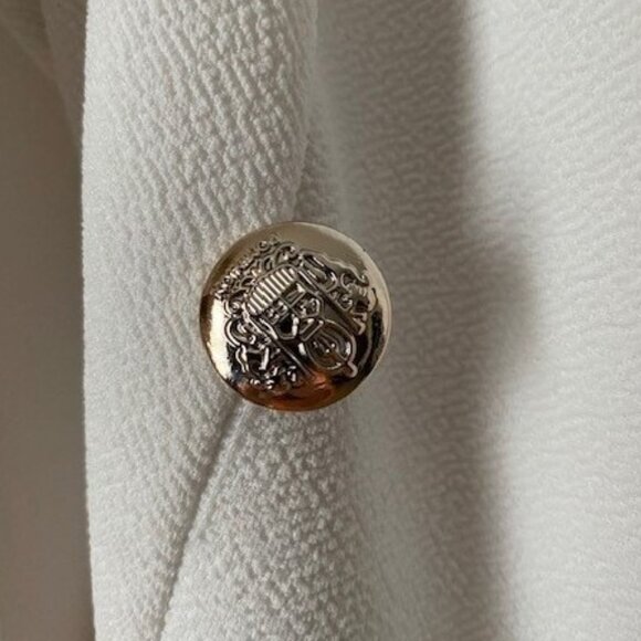 White Blazer with Gold Accent Buttons - Picture 4 of 5
